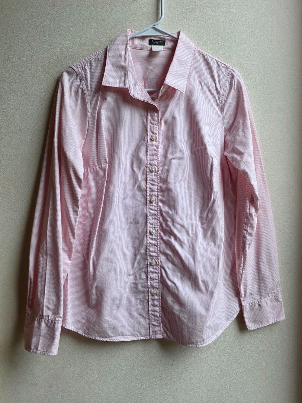 J. Crew Pink Pinstripe Button Down Shirt Size Small